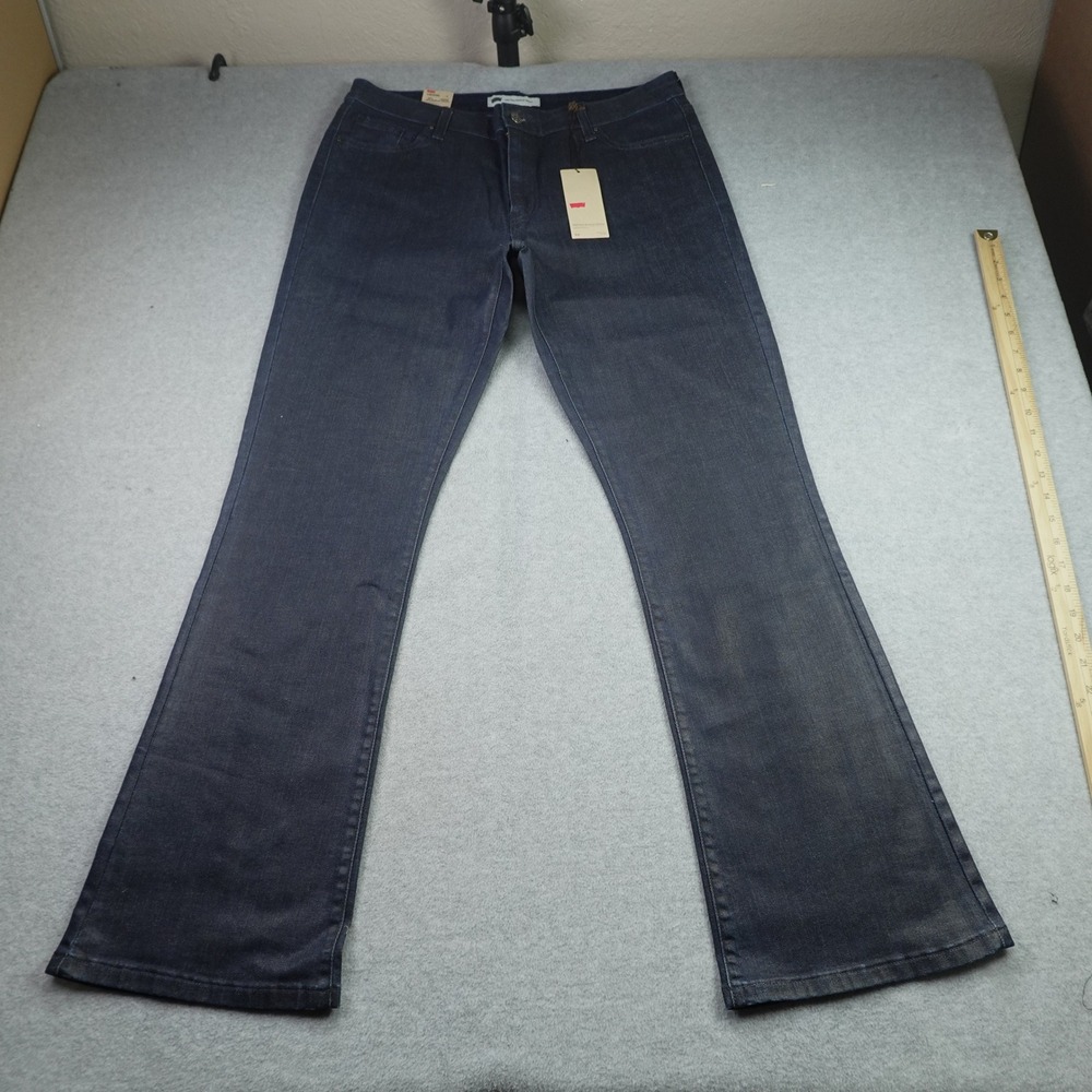 Levi's Jeans Women 16M W33 L32 Dark Blue  Mid Rise Bootcut Skinny Stretch